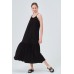 ASKILI OVERSIZE RAHAT KESİM GÜNLÜK-SAHİL- BEACH PLAJ SİYAH ELBİSE 